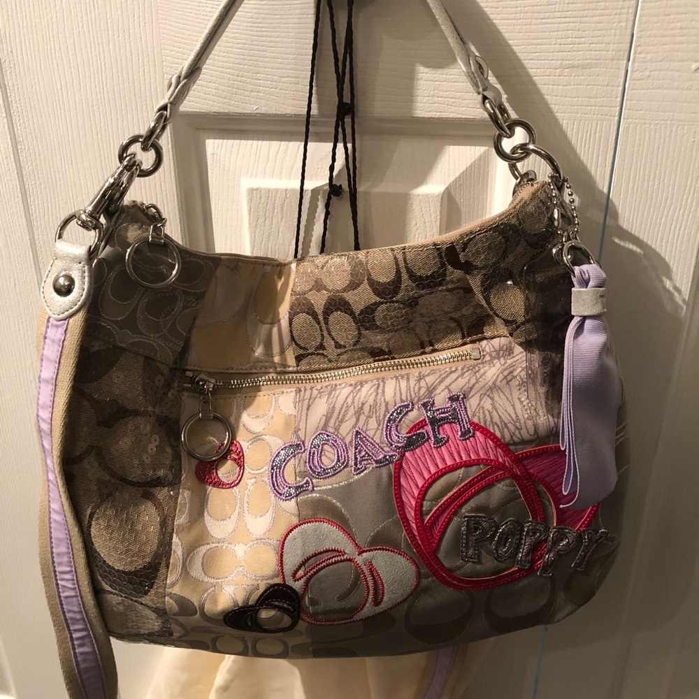 Coach Poppy Sequin Hobo Purse